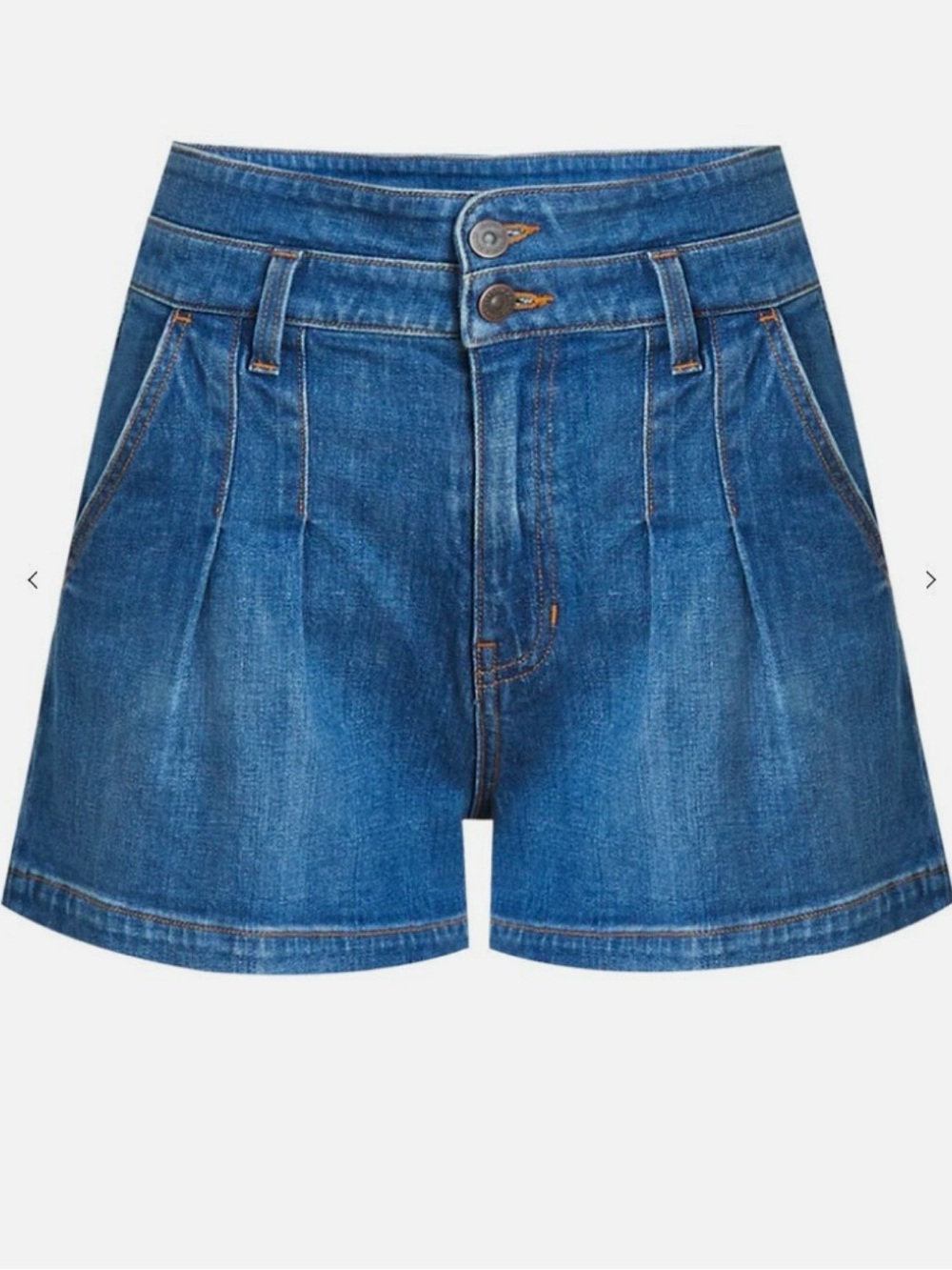 VERONICA BEARD Shorts Women sz 28/6 Blue Denim Jean JAYLEN Cornflower Pleatd - Picture 5 of 11